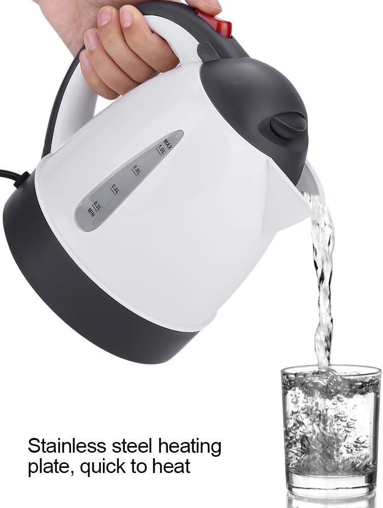 Bewinner Portable 1000ml 24V Travel Car Truck Kettle Water Heater Bottle for Tea Coffee Making, Default - Image 3