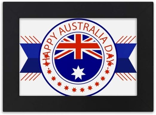 Amazon オーストラリアの建国記念日の旗のイラスト デスクトップフォトフレーム画像ブラックは 芸術絵画7 X 9インチ フォトフレーム 通販