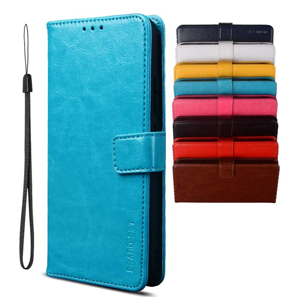 BRAND SET Case for Motorola Moto G62 5G Wallet Case, PU Leather with Magnetic Closure Card Holder Stand Cover, Leather Wallet Flip Phone Cover for Motorola Moto G62 5G-Blue