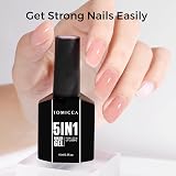 TOMICCA 5-in-1 Builder Nail Gel 15ML Milky Pink UV/LED Extension Gel view 8