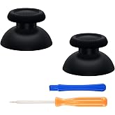eXtremeRate Black Replacement Thumbsticks for PS5 Controller, Custom Analog Stick Joystick Compatible with PS5, for PS4 All Model Controller - Controller NOT Included