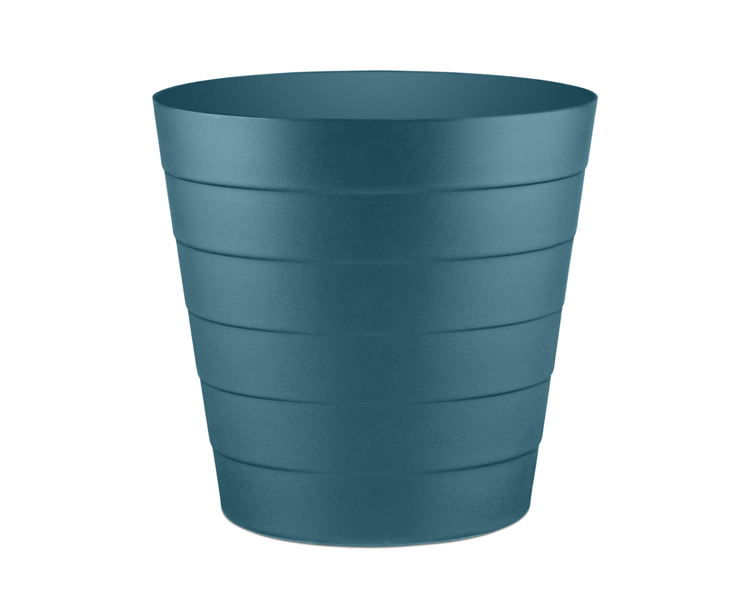 Zuvo Plastic Paper Bin 5L - Shatter-Proof Waste Basket for Office Desk & Bedroom Bin - Ideal Paper Bin with Wave Design - Navy Blue