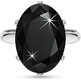 Linawe Cubic Zirconia Imitation Diamond Moissanite Rings for Women, 14K Gold/Rose Gold/Silver Adjustable Chunky Ring, Costume Rhinestone Jewelry for Wedding Engagement