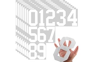TaoBary 8 Sheets Mailbox Numbers Stickers Waterproof Vinyl Number Stickers Self Adhesive 0-9 Vinyl Decals for Car/Home/Residence(8 Inch,White)