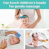 Aolso Baby Hair Brush and Comb Set 3Pcs Blue Nylon PP Safe Spherical Teeth view 5