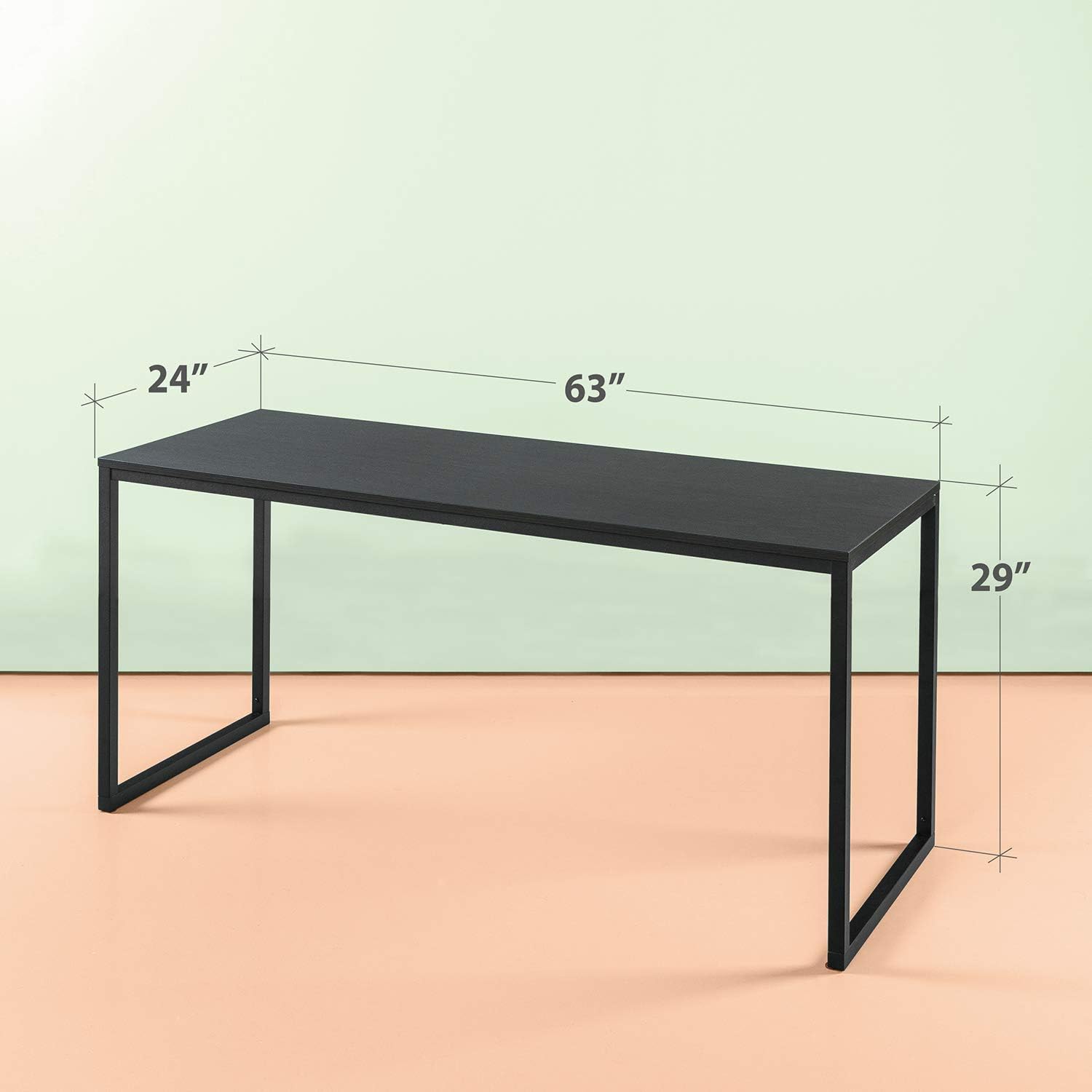 Zinus Jennifer Modern Studio Collection Soho Rectangular Dining Table / Table Only / Office Desk / Computer Table, Espresso: Furniture & Decor