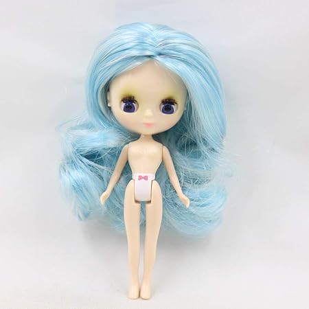 Amazon Tenasakuミニブライス人形紫 白 シルバーグレー 黄色の髪ミディアムヘアスタイルヌード工場人形ファッション女の子のおもちゃ 11 センチメートル コスメ アクセサリー おもちゃ