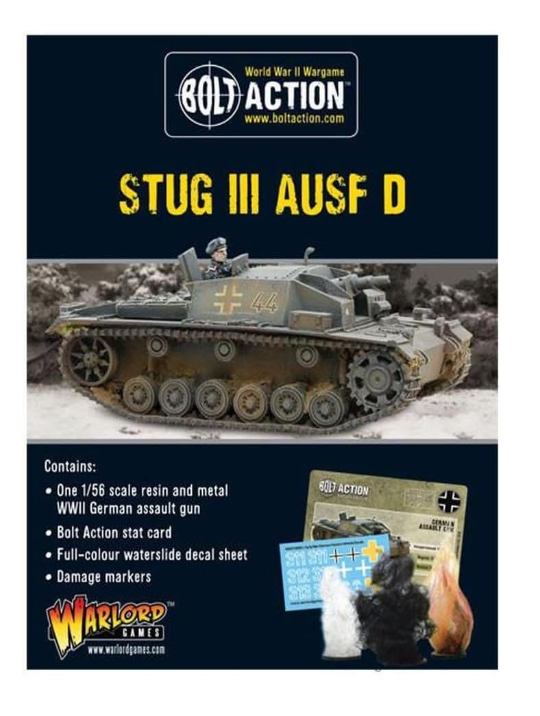 Bolt Action StuG III Ausf. D Assault Gun - 1:56 / 28mm Resin & Metal Scale Model Tank by Warlord Games - Highly Detailed World War 2 Miniatures for Table-top Wargaming