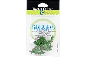 Eyelet Outlet QBRD2-284 Lot de 12 attaches parisiennes en forme de houx