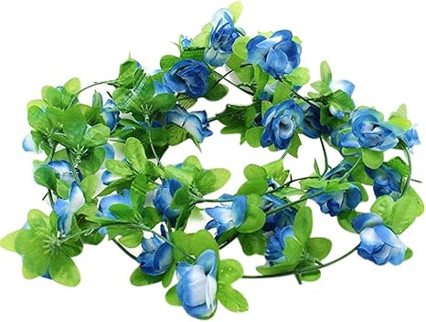 Amazon Laat Laa 造花 バラのつる 人工のつる 造花 造花 吊るし植物 アイビー 人工花 フェイクツリー 人工植物 人工プラスチックフラワー ウェディングパーティーの装飾用 造花 オンライン通販