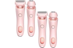 GDSAFS Omicove Goddessglide Shaver, Wireless Bikini Trimmer for 𝐏𝐮𝐛𝐢𝐜 𝐇𝐚𝐢𝐫, 2 in 1 Electric Shaver Razors for Women, Ipx7 Waterproof Wet Dry, Female Shaver for Private Area (Pink*2)