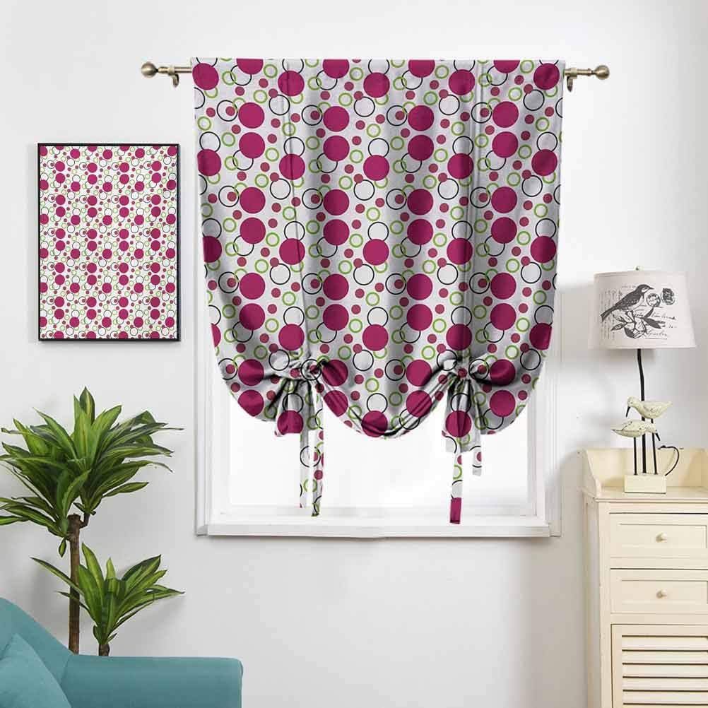 Dasnh Tie Up Balloon Curtain Shade Rod Pocket Geometric