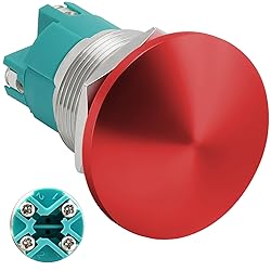 10 Amp Push Button Switch Red 22mm 7/8'' Momentary