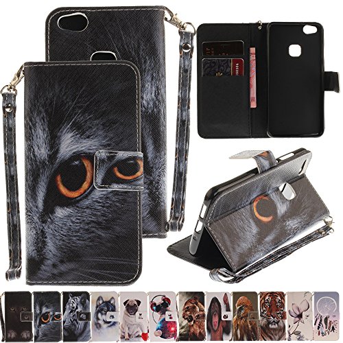 P10 Lite Case Ivy Mystery Cat Wrist Strap Kickstand Amp