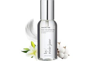 By Rosie Jane Body & Hair Perfume Mist (White Tee) - Clean Hair & Body Mist for Women - With Notes of Cotton Blossom, Lily Water & Soft Rose (115ml)