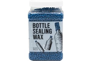 BW BLENDED WAXES, INC. Blended Waxes, Inc. Bottle Sealing Wax, Pastille Wax Seal Beads For Wine, Beer, and Liquor Bottle Sealing, Seals Between 25-30 Bottles, 1 lb, Bright Blue