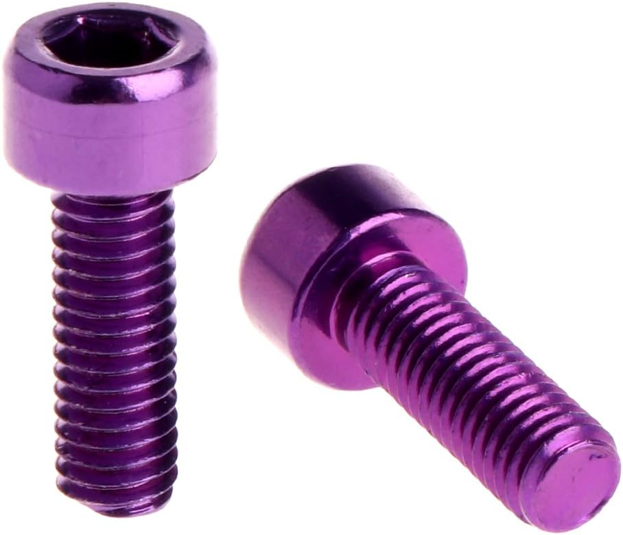 QINREN 1 Pair Bike Water Bottle Cage Bolts M5 Aluminium