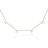 SINYARS Mama Necklace for Women, 14K Gold Plated