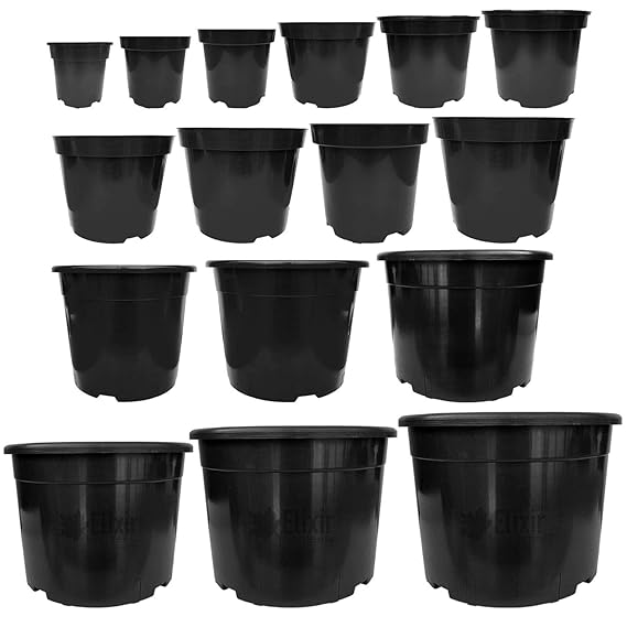 Elixir Gardens Black Plastic Flower Pot 5 Litre x10 Amazon.co.uk Garden & Outdoors