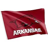 Desert Cactus University of Arkansas UA Flag - 3 x 5 Feet Razorbacks Banner, Indoor/Outdoor Durable Fabric, 100% Polyester Design (Style A)