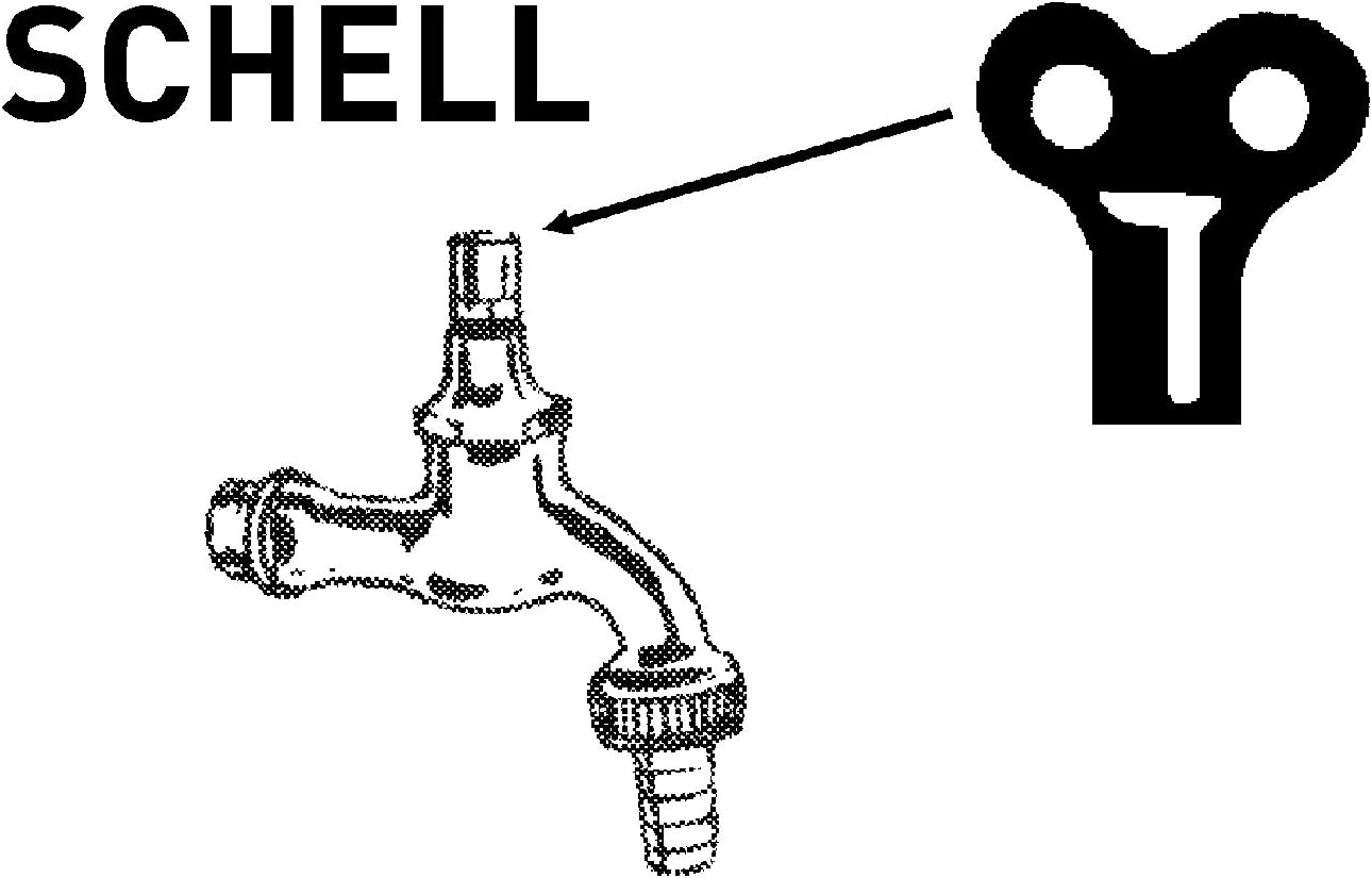 Schell for External Wall Valve Key Single, 18262 1, Matt-chrom, 5 mm - Image 3