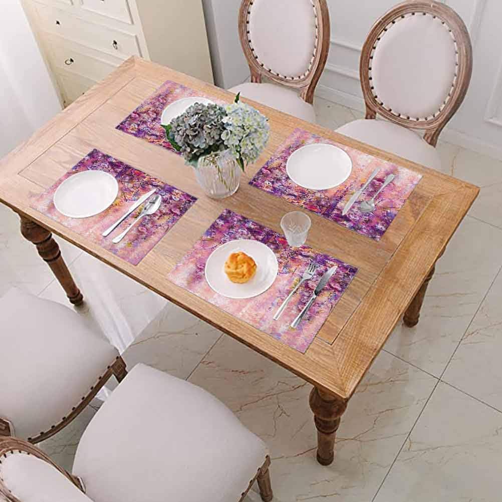 Heat Resistant Dining Table Place Mats Kitchen Table Mats, Flower