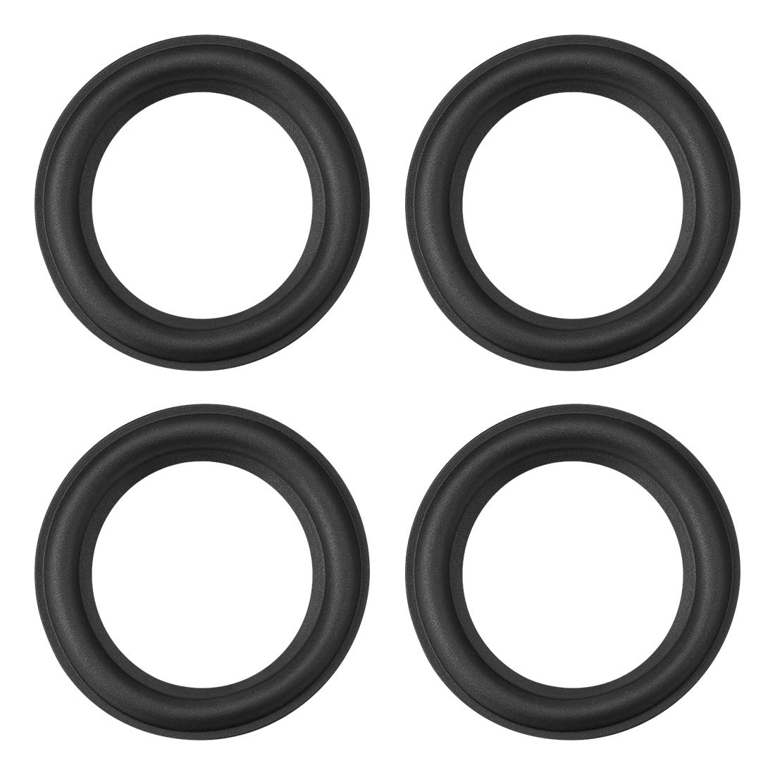uxcell 2.75" 2.75 Inch Speaker Rubber Edge Surround Rings Replacement Part for Speaker Repair or DIY 4pcs