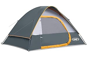 UNP Camping Tent 4 Person, Waterproof Windproof Tent with Rainfly Easy Set up-Portable Dome Tents for Camping