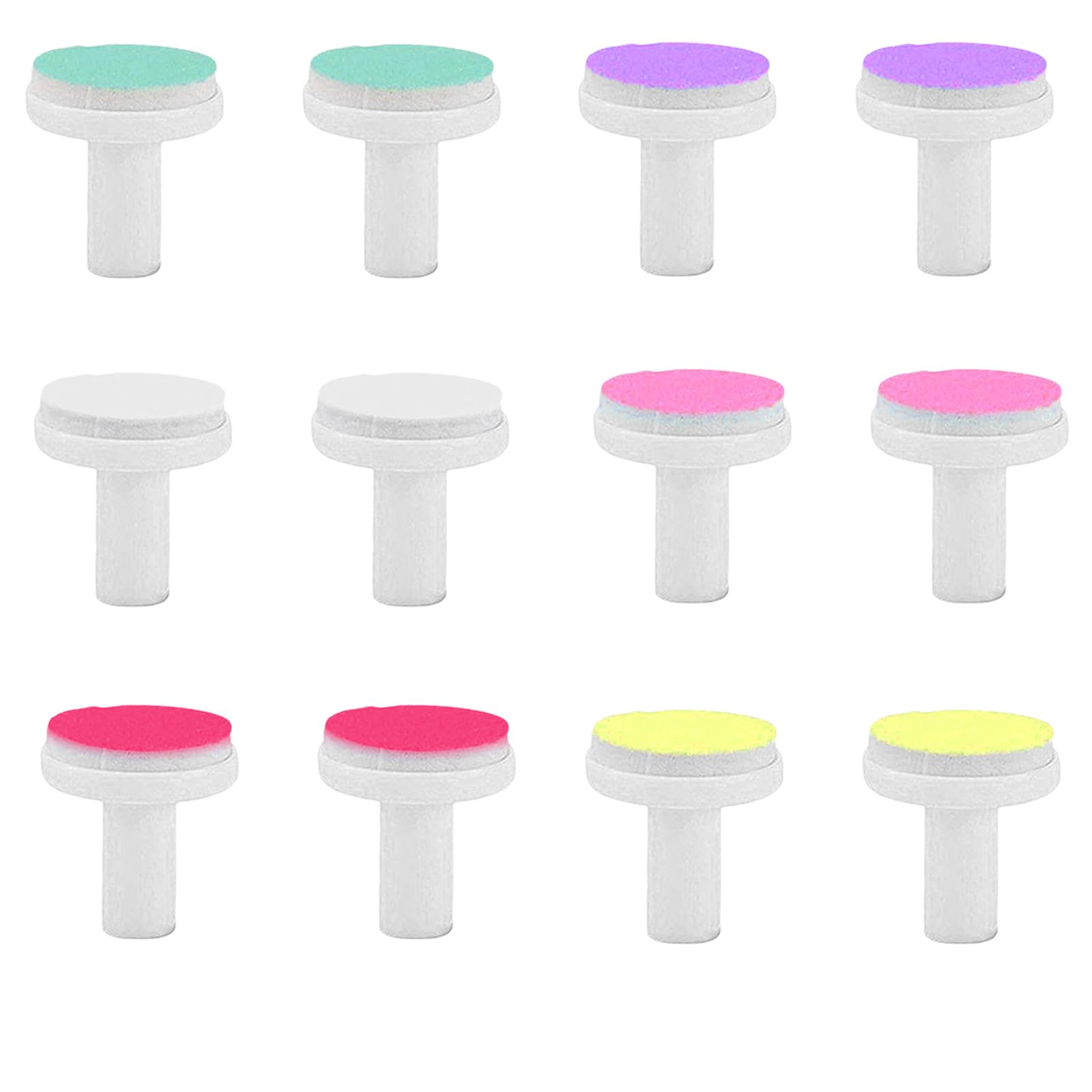 Baby Nail File Pads, 12pcs Baby Nail Trimmer Replacement Pads, Baby Nail Grinding Heads, Baby Nail Accessory, Electric Baby Nail Grinding Heads for Standard Electric, for Babies 6 Months and Up