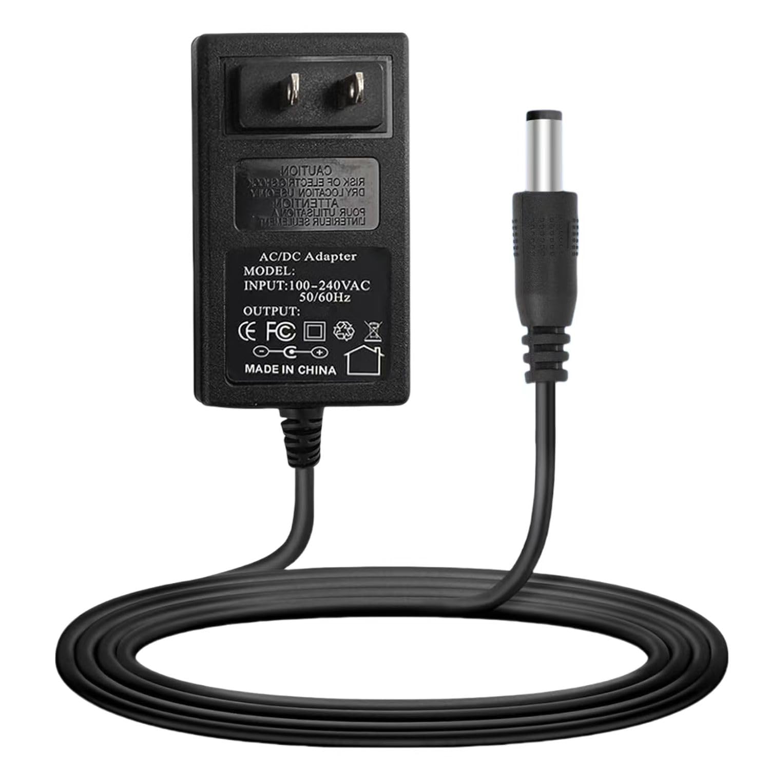 Photo 1 of 15V 1A DC Power Supply Adapter Charger Cable Compatible with Litter Robot 3,Litter Robot Power Supply, Self-Cleaning Cat Litter Boxes and More -6.6FT(Converter DC 5.5mm x 2.1mm/5.5mm x 2.5mm Plug)