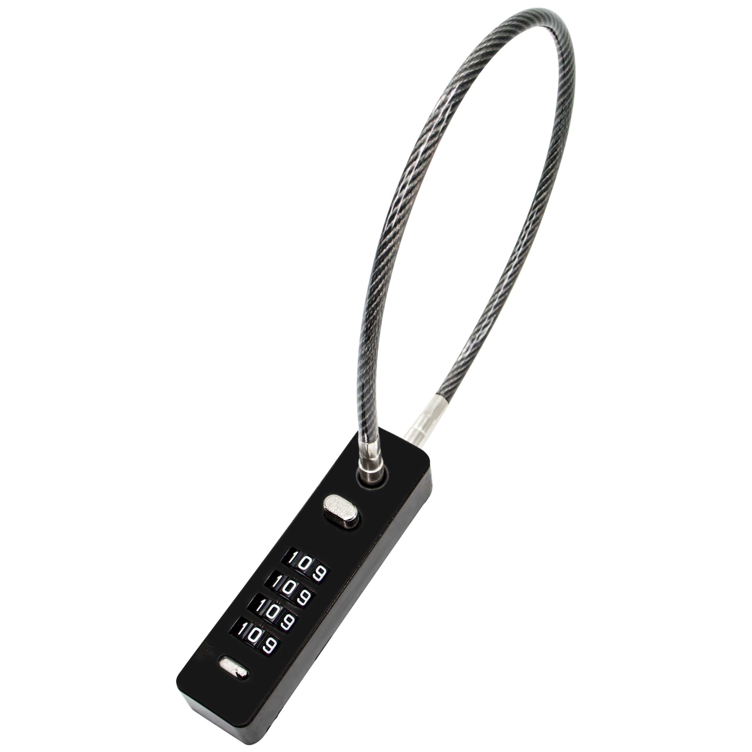 Zolunu Combination Lock Cable Security Steel Cable Luggage Lock Weatherproof with Resettable Code, Braided Steel Coated Anti-Theft Cable Lock