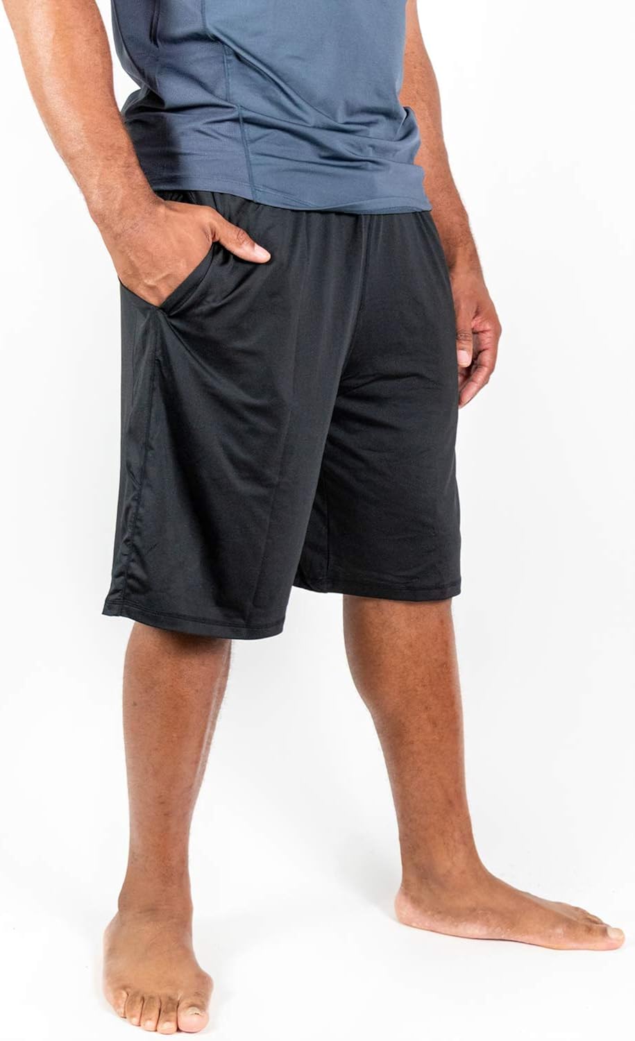 DEVOPS Men's 10-inch Athletic Workout Basketball Shorts with Pockets (Pack of 2): Clothing