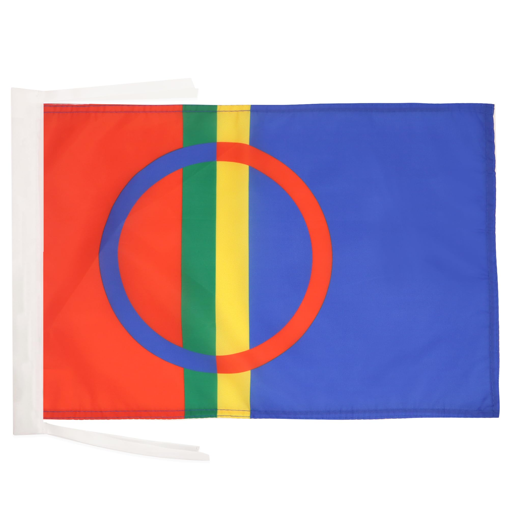 AZ FLAG - Sami people Flag - 18'' x 12'' - 100% Polyester Lapps Small Banner with Two Cords - Fade Resistant - Vivid Colors - 18x12 in - 45x30 Cm โ image 1