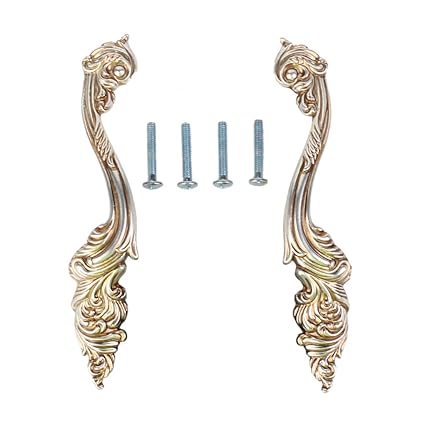 Generic 1 Pair Left and Right Antique Silver Phoenix Design Cabinet Door Handle Drawer Pull Knobs