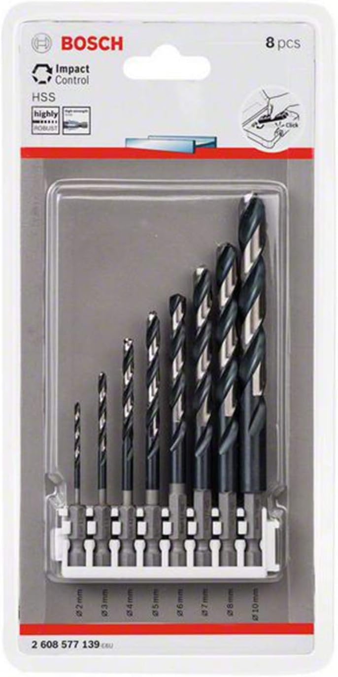 Bosch 8X PRO Metal HSS-G Impact Twist Drill Bit Set (for Non-Ferrous Metals, Steel, diameter 2,0, 3,0, 4,0, 5,0, 6,0, 7,0 - Image 3