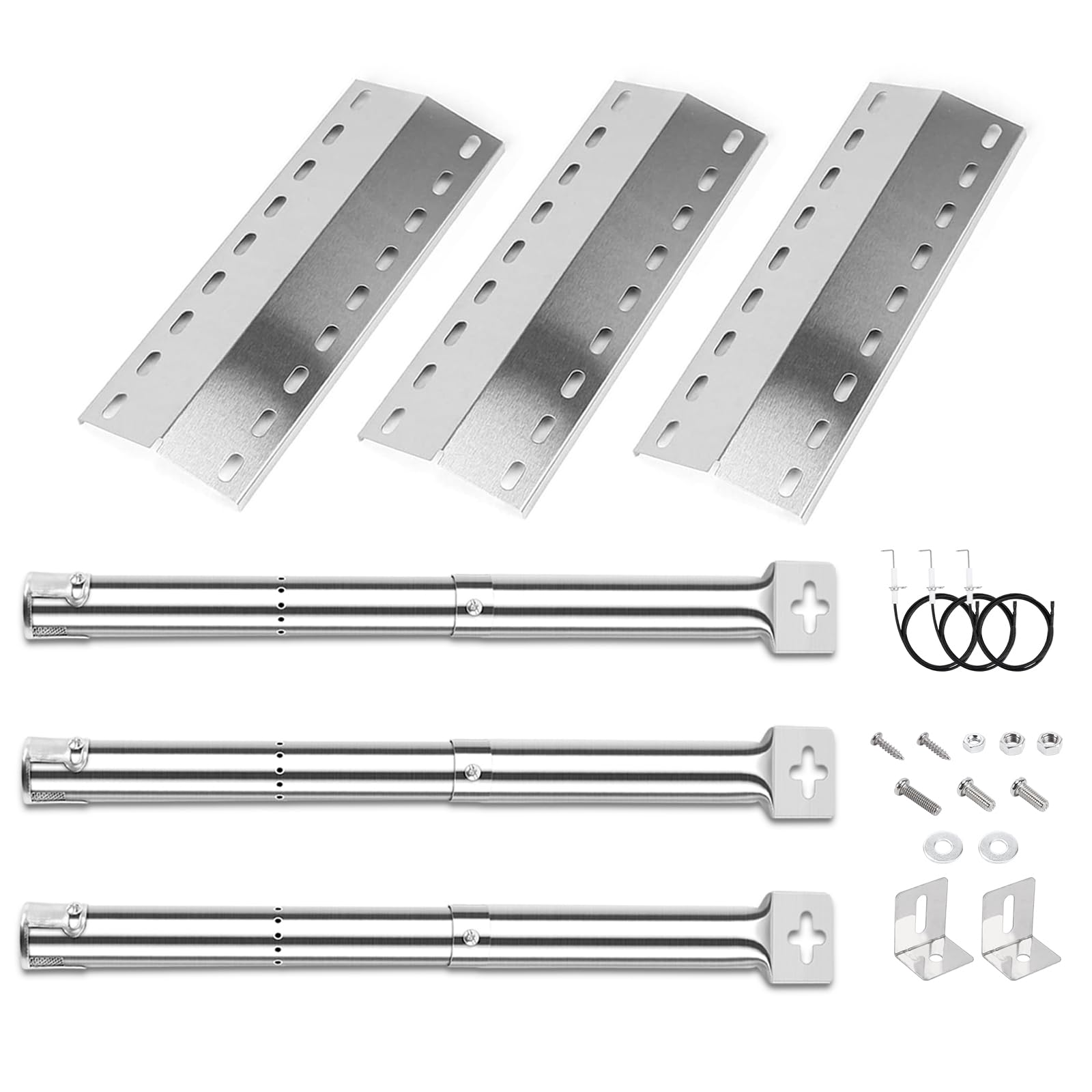 GFTIME 39.5 x 15 cm Universal Burner Cover and Burner Replacement Parts for Landmann Triton 2 & 3, Landmann Minton, Landmann Avalon PTS 4, Grandhall Maxim GT4, Mr. Gardener Jackson, Pack of 3