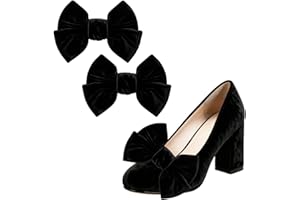Haakong 2 Pcs Bow Shoe Clips Velvet Bow Shoe Clips Decorative Shoe Clips for Women Wedding Party Shoe Charms Decoration Weddi