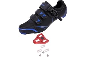 KESCOO Mens Womens Cycling Shoes Compatible with Peloton Bike Shoes and Delta Cleats Pre-Installed, Clip in Road Bike Riding Racing Biking Shoes Perfect for Indoor Outdoor