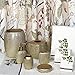 Zenna Home India Ink Huntington Tissue Box Cover, Gold Cracked Glass