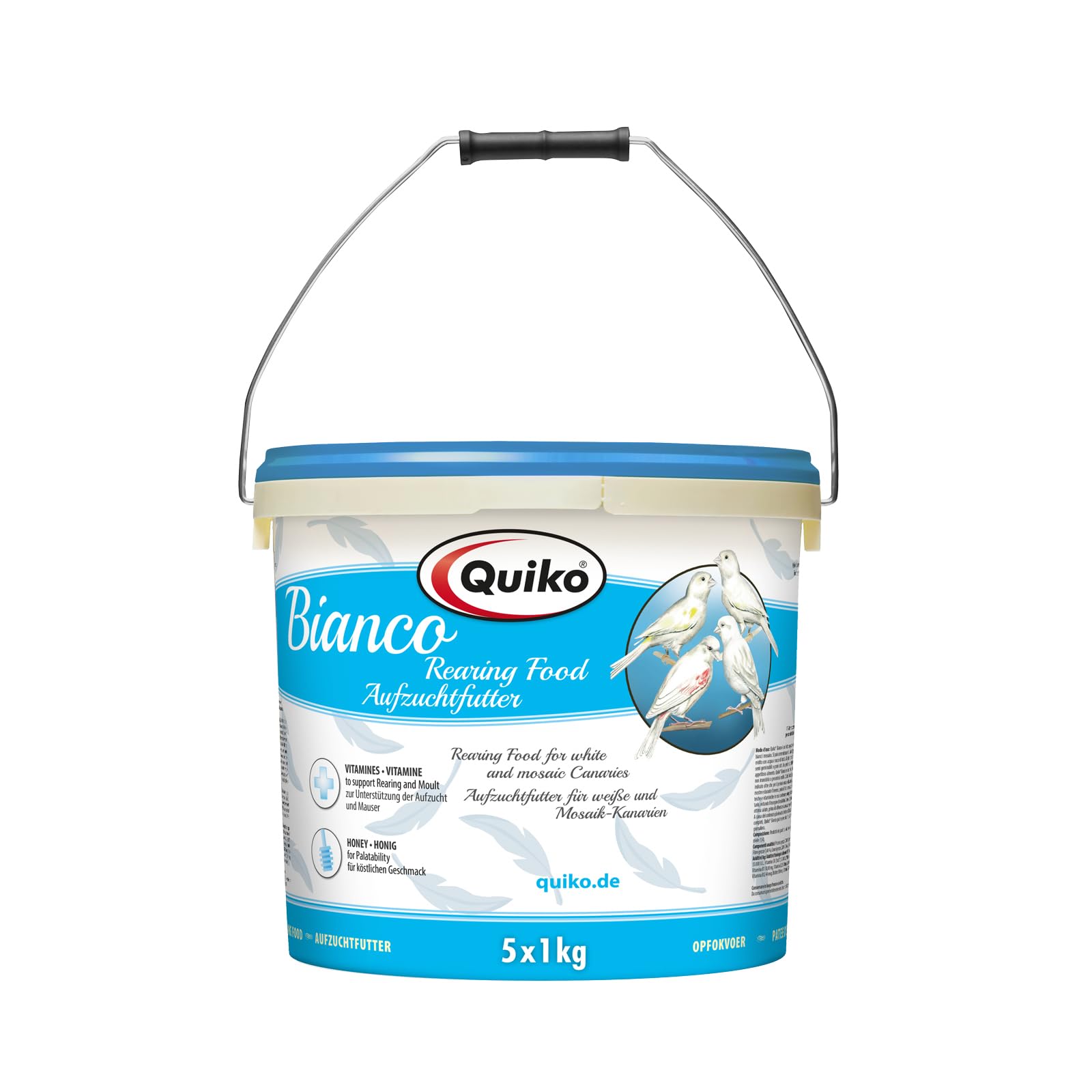Quiko Bianco 5 Kg - Breeding food for white canaries, lightened mosaics - Without dyes