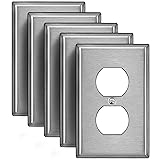 [5 Pack] BESTTEN 1-Gang Over-Size Duplex Metal Wall