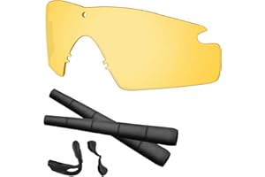 Predrox HD Yellow Si Ballistic M Frame 2.0 Lenses & Rubber Kits Replacement for Oakley Sunglass