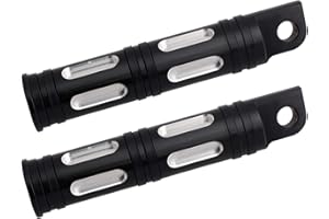 NTHREEAUTO Control Pegs, Edge Cut Passenger Shifter Footrest Compatible with Harley Sportster v rod Softail Road King Street Heritage Electra Glide