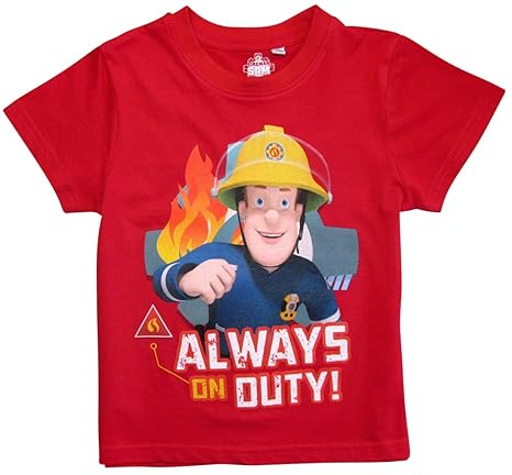 Feuerwehrmann Sam T-Shirt Jungen Rundhalsausschnitt