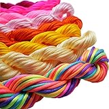 Pamir Tong Full-Colors 18bundles 180 Yards 2.0mm Satin/Rattail Silk Cord for Necklace Bracelet Beading Cord