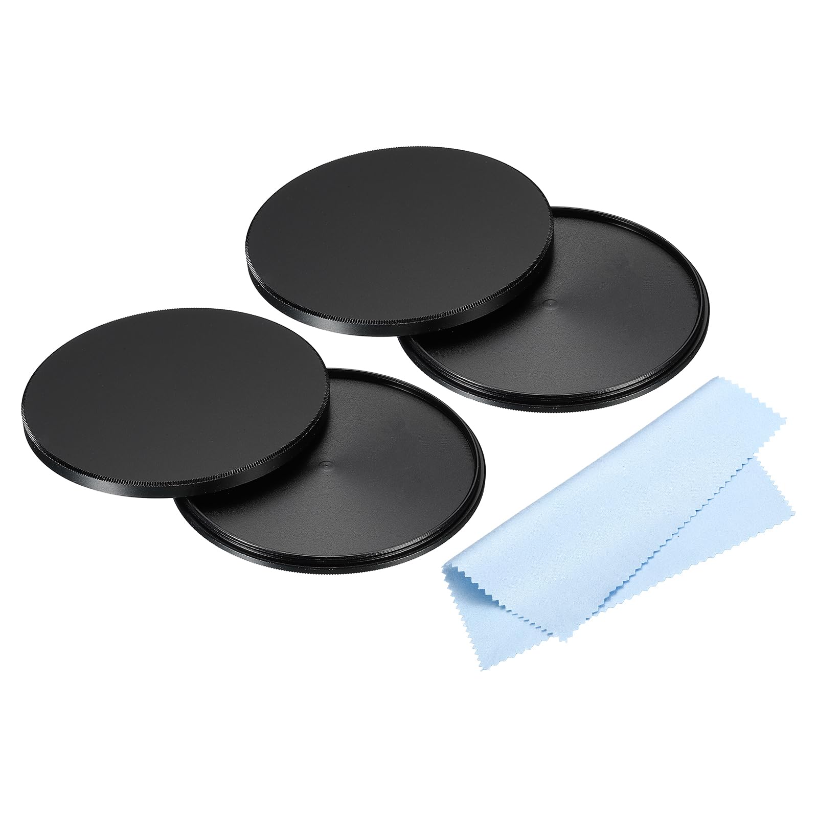 PATIKIL 72mm Lens Cap, 2pcs Camera Lens Cap Cover Universal Lens Filter Stack Cap Front Metal Protective Case Cover with Cleaning Cloth for Photography Camera Filter