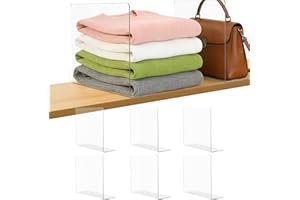 Shelf Dividers for Closet Organization: Acrylic Closet Shelf Dividers for Clothes Sweater Purse - Clear Closet Organizers and