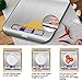 Toplus Digital Kitchen Scale Food Scale, Multifunction Stainless Steel Easy to Clean 11 lb 5 kg, Silver(Batteries Included)