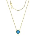 AIPPK 18K Gold Plated Clover Necklace for Women Four Leaf Clover Necklace Flower Lucky Pendant Dainty Jewelry Gifts