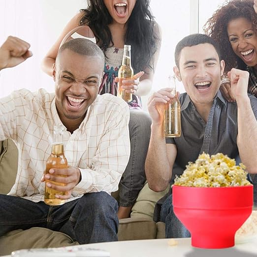 flower205 Recipiente Plegable de Silicona para Hacer Palomitas de ...